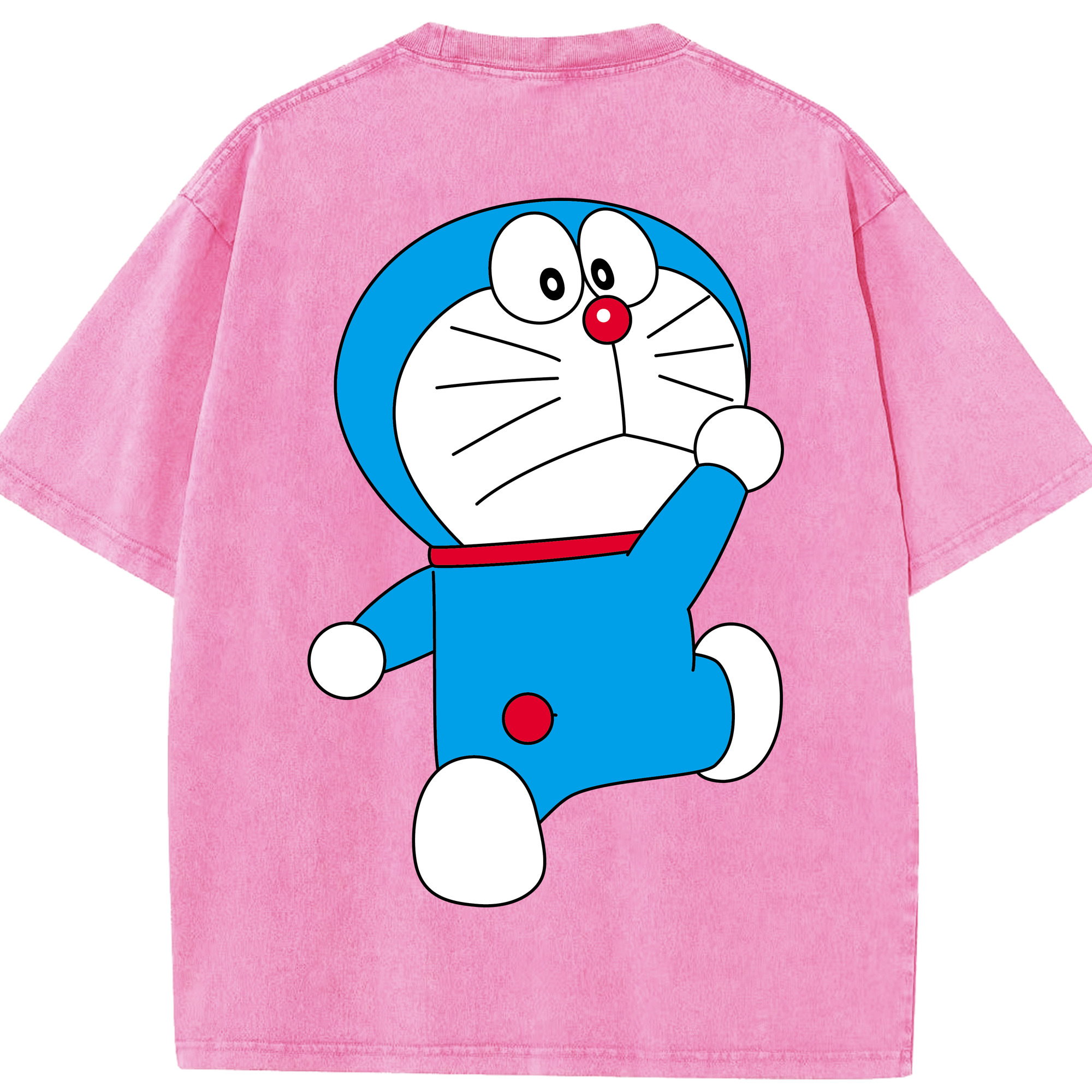 （画像用） ドラえもん Doraemon 綿100% ヴィンテージ風 半袖Tシャツ（背面プリント）